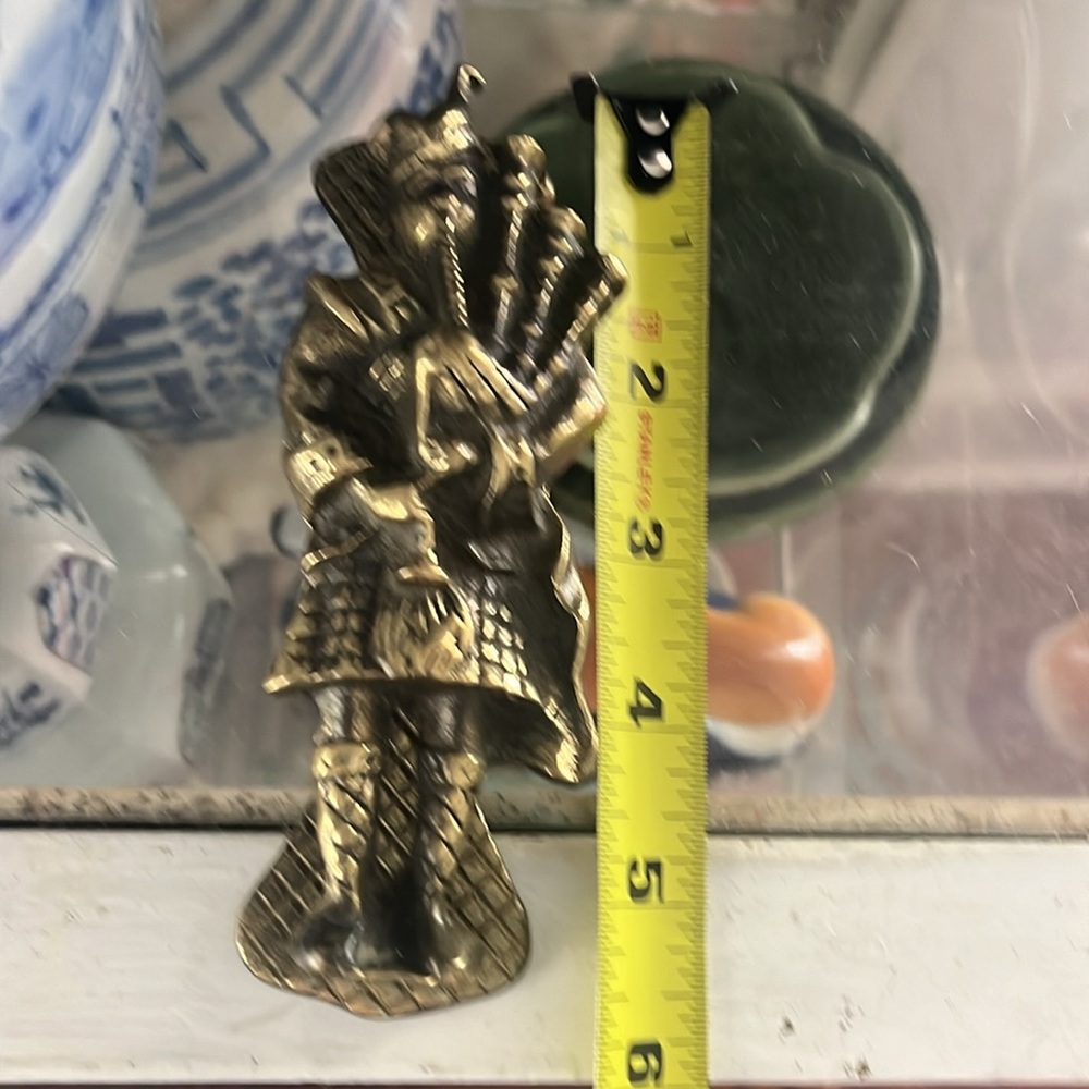 •VINTAGE MIDCENTURY BRASS DOOR KNOCKER BAGPIPE• - Picture 8 of 10